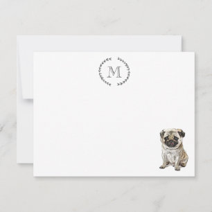 Carte De Correspondance Amoureux des chiens Pug Personnalisé