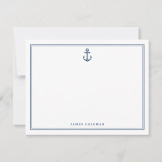 Carte De Correspondance Ancre de papeterie personnalisée nautique