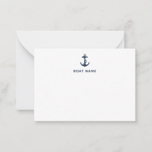 Carte De Correspondance Ancre marine marine moderne personnalisée