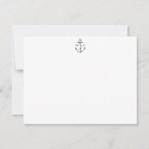 Carte De Correspondance Ancre Nautique Marine Stationery personnalisée