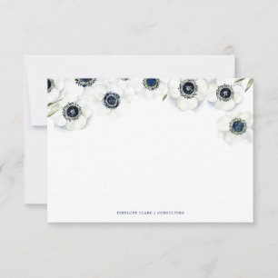 Carte De Correspondance Anémon de minuit   Mariage floral