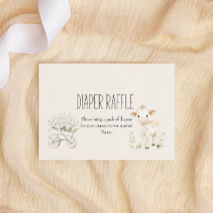 Carte De Correspondance Animaux de la Ferme Prairie Baby Shower Tirage au 
