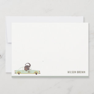 Carte De Correspondance Animaux Mignons Dans La Ville Automobile Route Ann