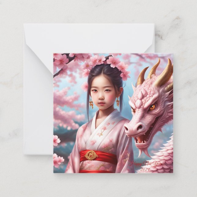 Carte De Correspondance Année du dragon 2024 (Devant)