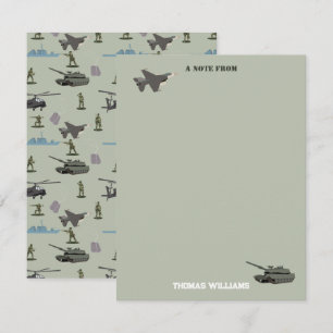 Carte De Correspondance Anniversaire Camouflage Militaire Vert Camo Armée