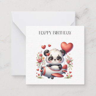 Carte De Correspondance Anniversaire de Panda Pilote