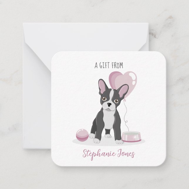 Carte De Correspondance Anniversaire du Bulldog français (Devant)