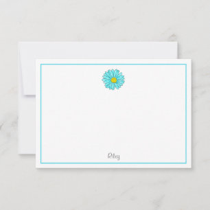 Carte De Correspondance Aqua Daisy