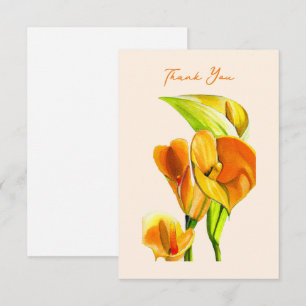 Carte De Correspondance Aquarelle à fleurs de calla