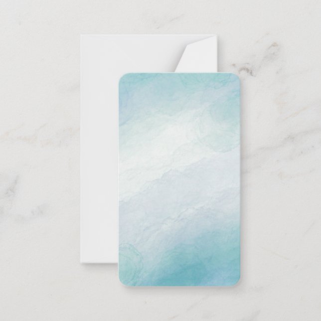 Carte De Correspondance Aquarelle bleue (Devant)