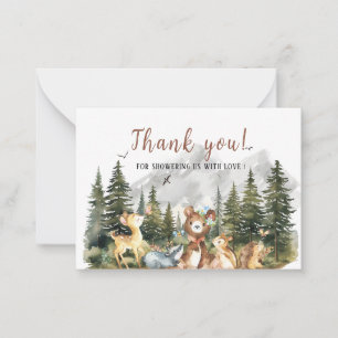 Carte De Correspondance Aquarelle Boy Adventure Commence Merci