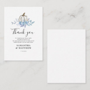 Carte De Correspondance Aquarelle Citrouille Baby shower Merci