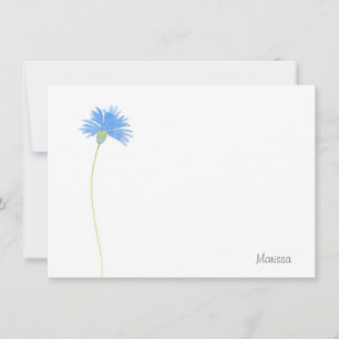 Carte De Correspondance Aquarelle Cornflower
