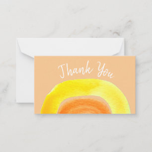 Carte De Correspondance Aquarelle d'amour arc-en-ciel orange