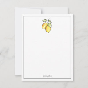 Carte De Correspondance Aquarelle et citrons d'encre