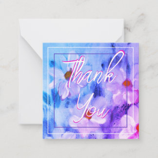 Carte De Correspondance Aquarelle Floral Mini