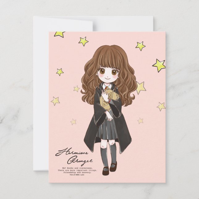 Carte De Correspondance Aquarelle magique Hermione Granger (Devant)