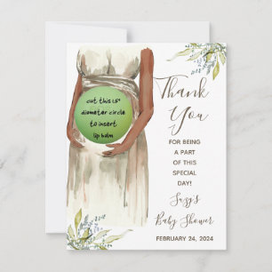 Carte De Correspondance Aquarelle maman enceinte EOS Lip Balm douche Favor