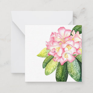 Carte De Correspondance Aquarelle 'Pink Rhod'