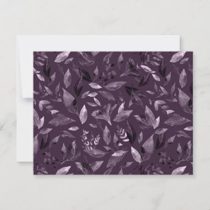 Carte De Correspondance Aquarelle tombée feuilles 7