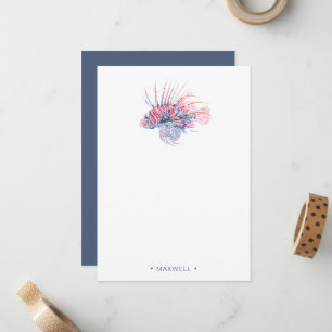 Carte De Correspondance Aquarelle Tropical Fish Personnalisé