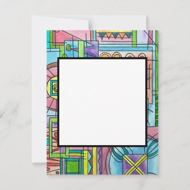 Carte De Correspondance Aquarelle Whimsical Peint À La Main (Devant)