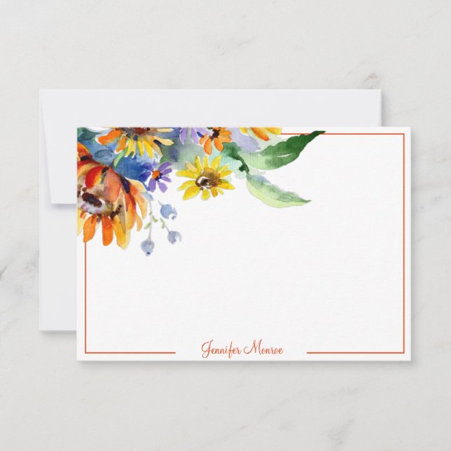 Carte De Correspondance Aquarelles personnalisées (Devant)