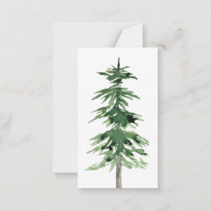 Carte De Correspondance Arbre à pin aquarelle