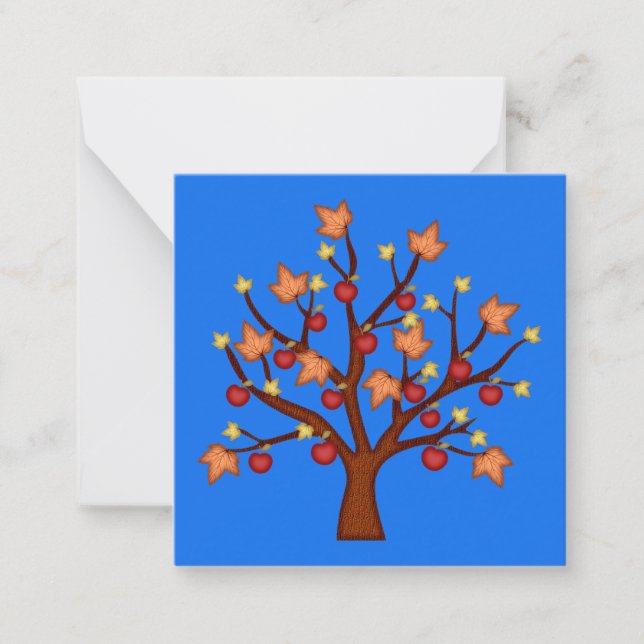 Carte De Correspondance Arbre d'automne heureux (Devant)