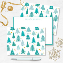 Arbre de forêt hivernale de Noël personnalisé