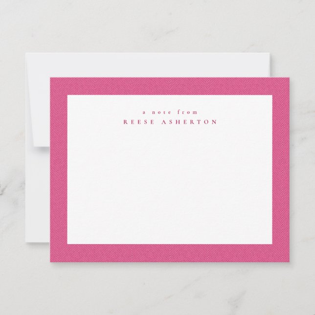 Carte De Correspondance Armature twitter rose herringbone simple personnel (Devant)