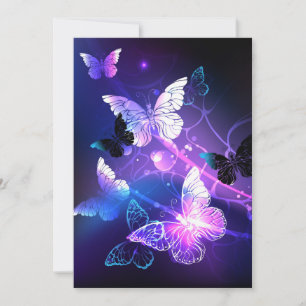 Carte De Correspondance Arrière - plan avec papillons de nuit