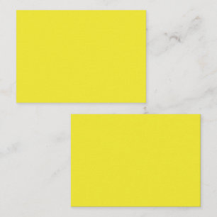 Carte De Correspondance Arrière - plan vibrant Solid Jaune