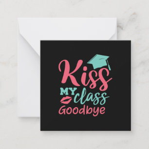 Carte De Correspondance Art Baiser mes adieux de classe