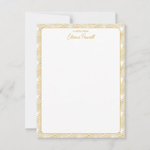 Carte De Correspondance Art Déco Motif Élégant Gatsby papeterie personnali