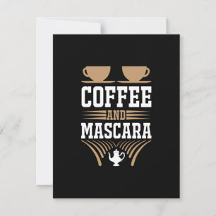 Carte De Correspondance Art du café Café et mascara