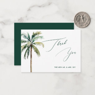 Carte De Correspondance ArtsApp Tropical Luxe Calligraphy Merci