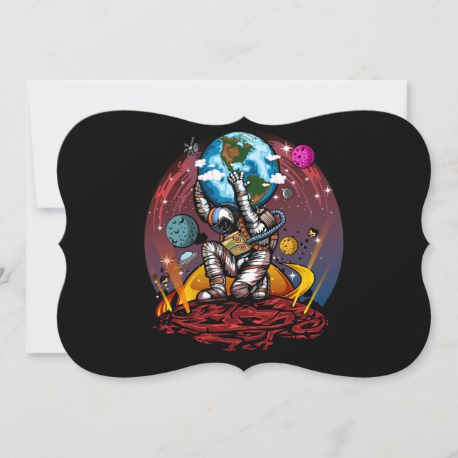 Carte De Correspondance Atlas Space Man (Devant)