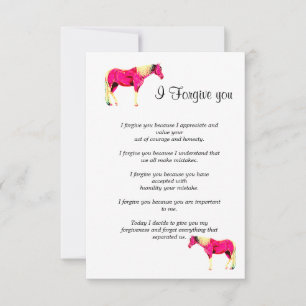Carte De Correspondance aujourd'hui, je vous pardonne