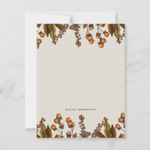 Carte De Correspondance Automne Automne Aquarelle Feuilles de feuillage