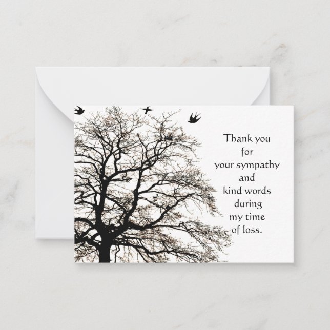 Carte De Correspondance Autumn Tree Thank You Card (Devant)