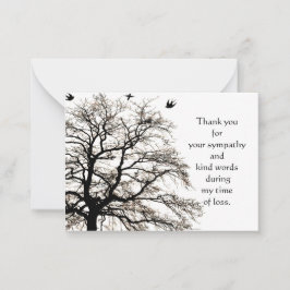 Carte De Correspondance Autumn Tree Thank You Card