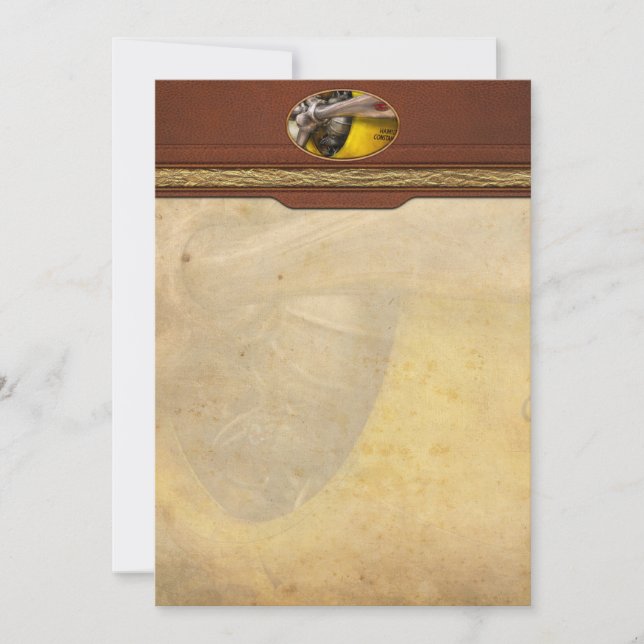 Carte De Correspondance Avion - Pilote - Prop - Laine jumelle (Devant)