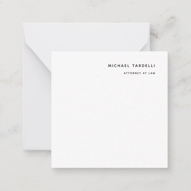 Carte De Correspondance Avocat de droit minimaliste professionnel classiqu (Devant)