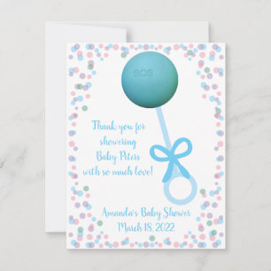 Carte De Correspondance Baby Rattle Douche Faveur, EOS baume à lèvres 