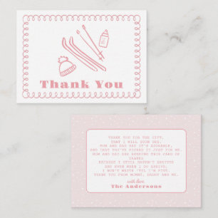 Carte De Correspondance Baby shower Après Bébé rose À Main