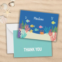 Baby shower d'animaux marins merci