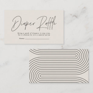 Carte De Correspondance baby shower de couche de crème de script moderne t