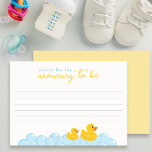 Carte De Correspondance Baby shower En Caoutchouc Conseils Pour La Maman À
