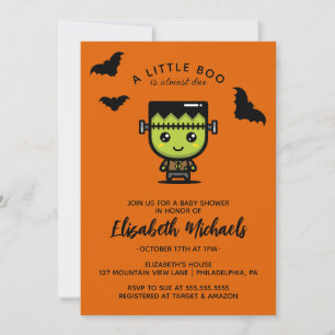 Carte De Correspondance Baby shower Halloween Cute Frankenstein